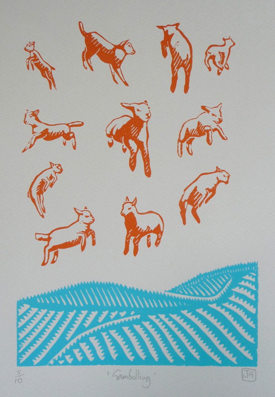 Gambolling screen print (very limited edition)