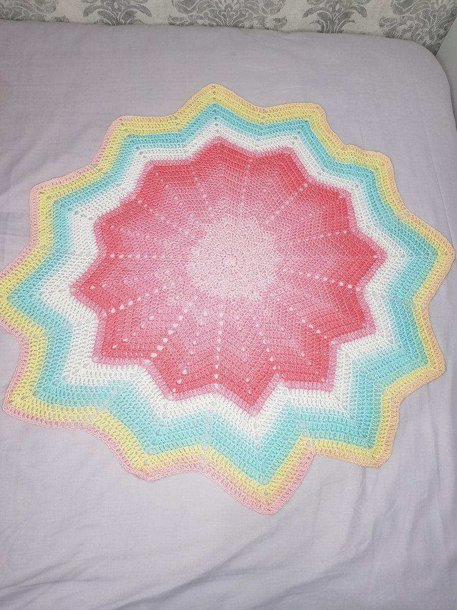 12 point star baby blanket neutral colours, handmade blanket crochet blanket, co