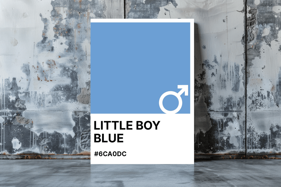 LITTLE BOY BLUE Greeting Card – Colour Swatch Series (A6, Blank Inside)