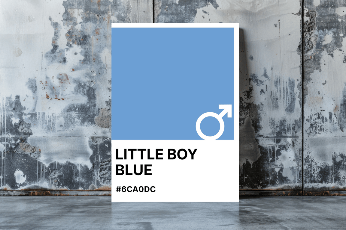 LITTLE BOY BLUE Greeting Card – Colour Swatch Series (A6, Blank Inside)