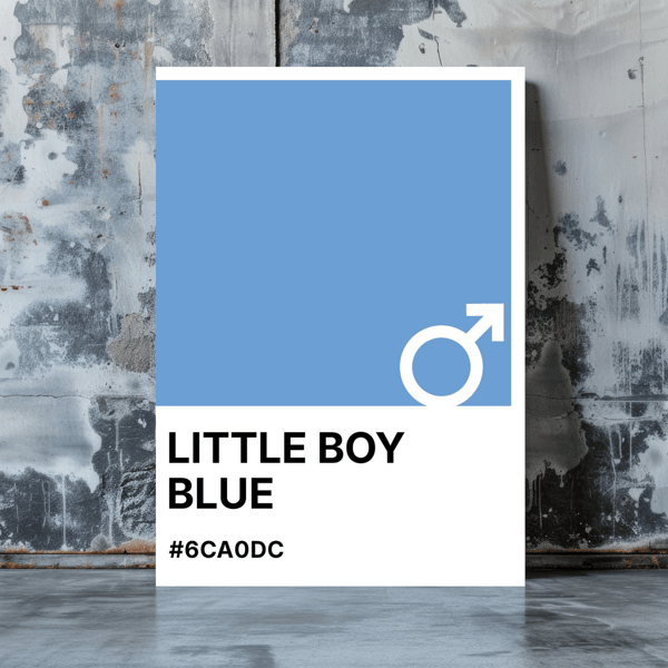 LITTLE BOY BLUE Greeting Card – Colour Swatch Series (A6, Blank Inside)