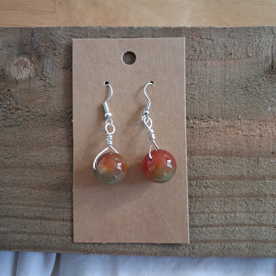 Handmade Indian Agate earrings