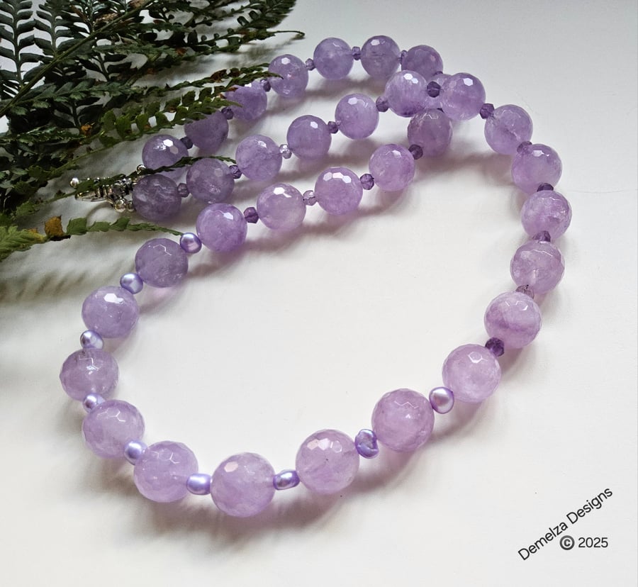 Designer Lavender Amethyst Necklace 