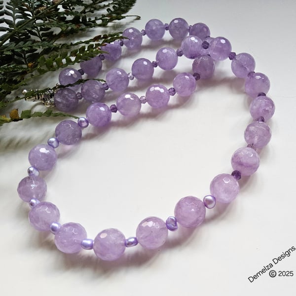 Designer Lavender Amethyst Necklace 