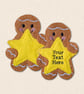 Gingerbread Star Decoration - Personalised Felt Hanging Decor