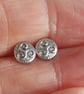 Triskelion  Stud Earrings Triskele sterling silver earrings Triple spiral - Image 3
