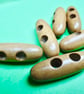 10 Light BrownToggle Duffle  4cm Wood Buttons  2 holes - Image 2