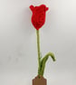  Red Crochet Tulip  - Image 2