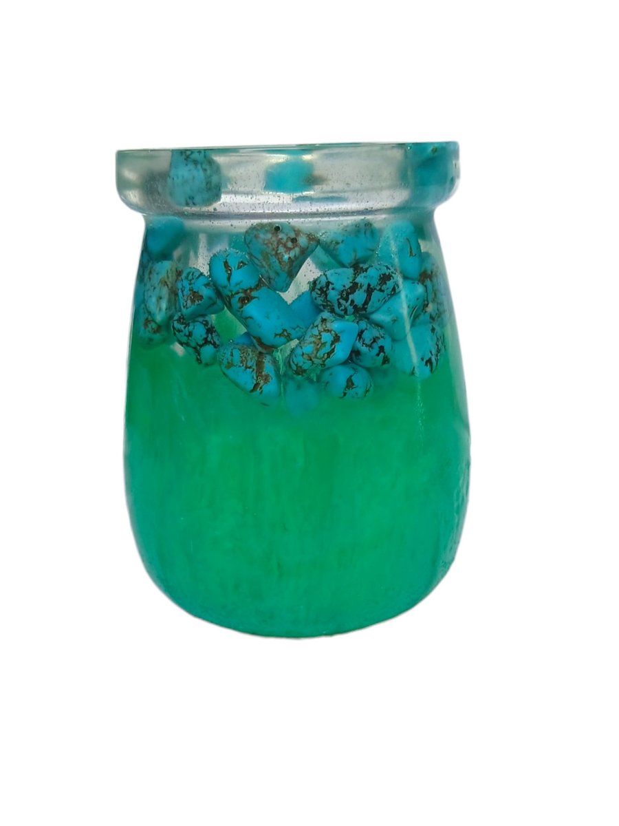 Turquoise Howlite Tidewhisper Mini Vase