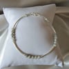 Light Grey Yukon Riverstone & Sterling Silver Curve Tubes Designer Bracelet 