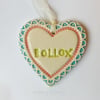 Small Ceramic heart decoration Swear words 