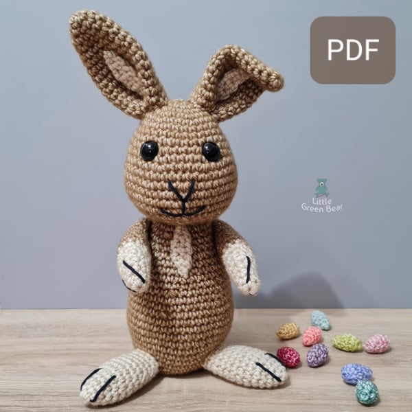 Rodney the Rabbit Crochet Pattern, Bunny Amigurumi Pattern, Easter Pattern