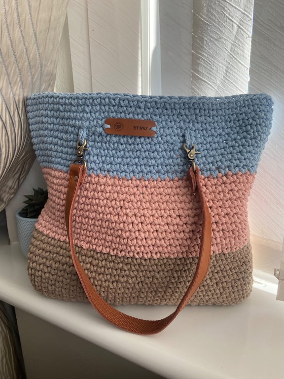 Handmade Crochet macrame shoulder bag 