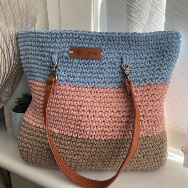 Handmade Crochet macrame shoulder bag 