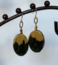  Decoupaged Oval Wood Earrings - Image 3