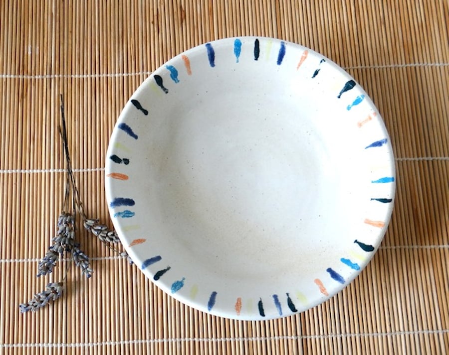 Kaleidoscope bowl - handmade pottery