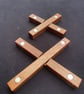 X-Shaped Magnetic Trivet Set – Solid Wood Hot Pot Stand - Image 3