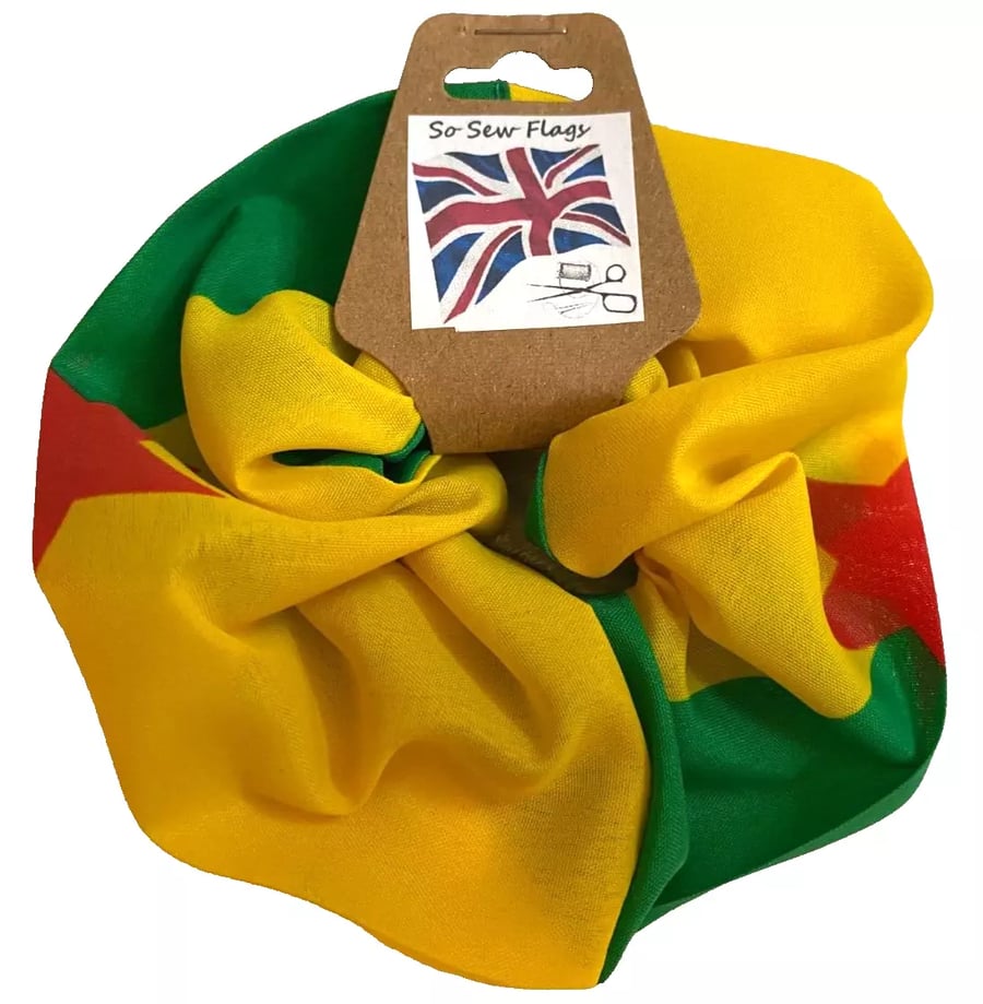French Guiana Flag Hair Scrunchie Scrunchies Accessory Ties Elastic