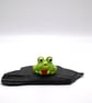 small glass frog holding a heart figure - Image 4