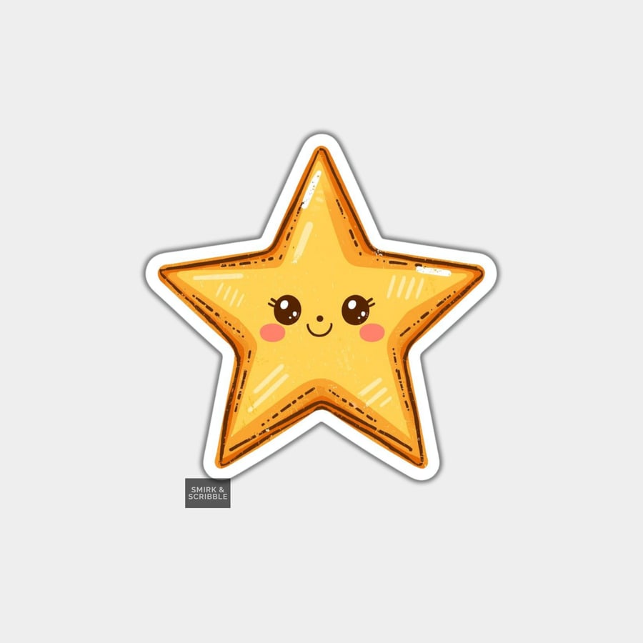 Funny Vinyl Sticker For Adults - Cute Star