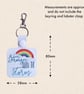 Stronger Than the Storm Keyring - Embroidered Positive Rainbow Bag Charm - Image 7