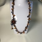 Crochet beaded necklace , beaded necklace ,crochet.