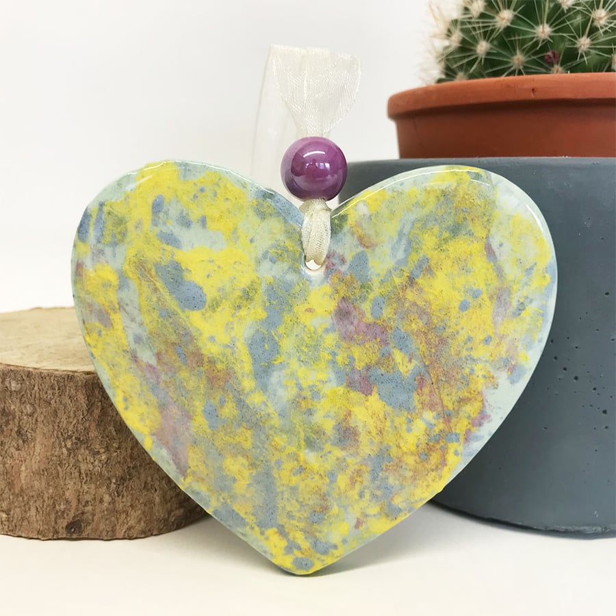 Ceramic heart decoration