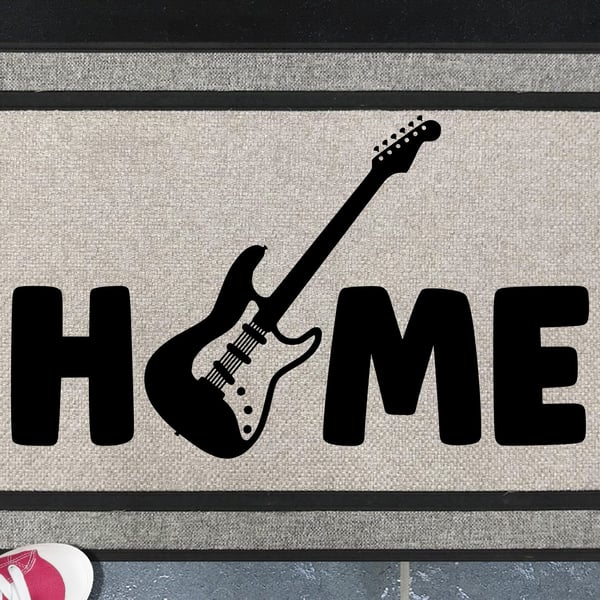 Electric Guitar Home Door Mat - Electric Guitar All Weather Doormat - 45x70cm 