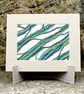 Original Abstract Coloured Pencil Drawing Green Blue - Ribbons No.5 - Image 1