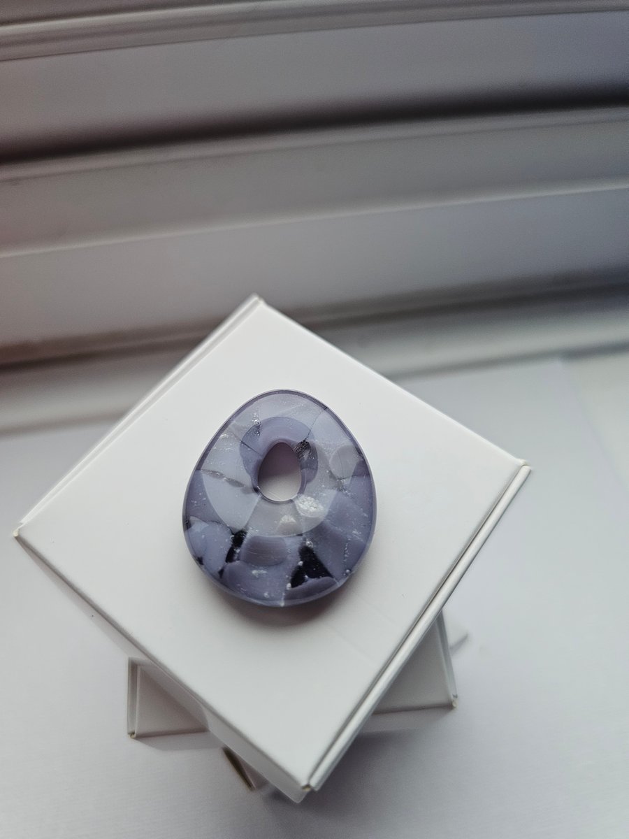 Fused Glass Teardrop Pendant - Small