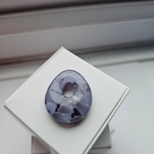 Fused Glass Teardrop Pendant - Small