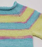 Pastel Stripes Organic Cotton Baby Jumper 6 - 12 Months - Image 2