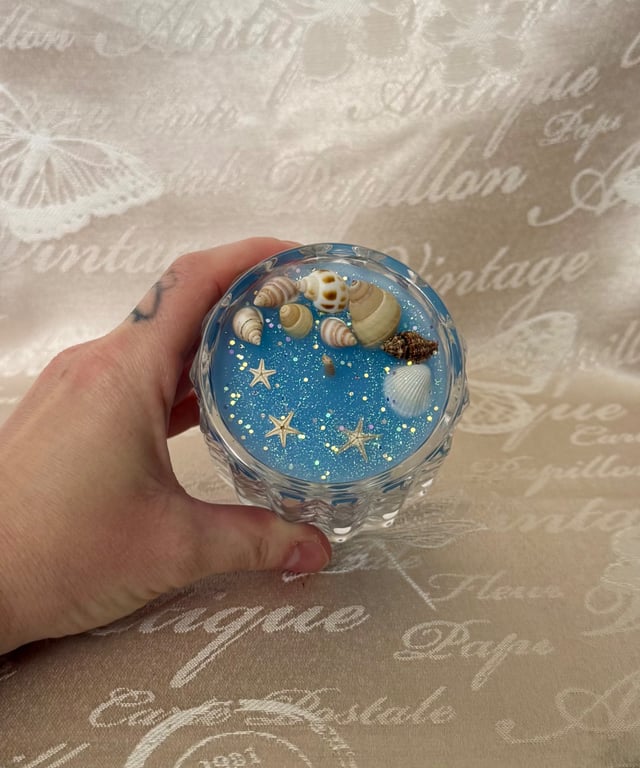 Ocean Treasure Candle – Handmade Coastal Decor