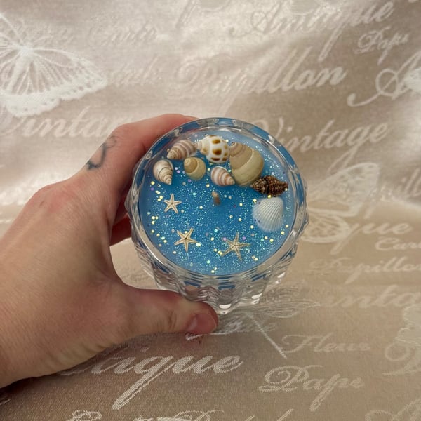 Ocean Treasure Candle – Handmade Coastal Decor
