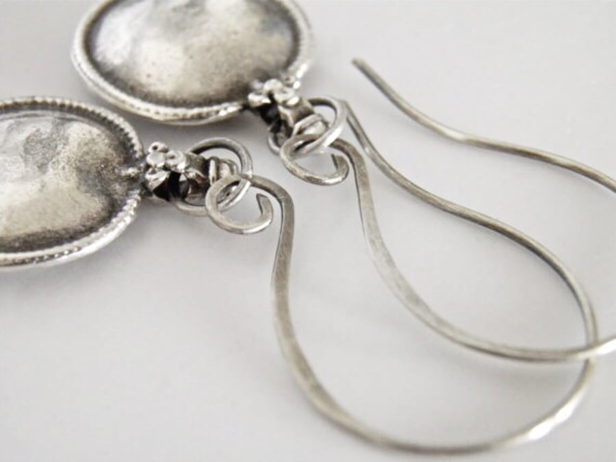 Oxidized Sterling Silver Earrings 