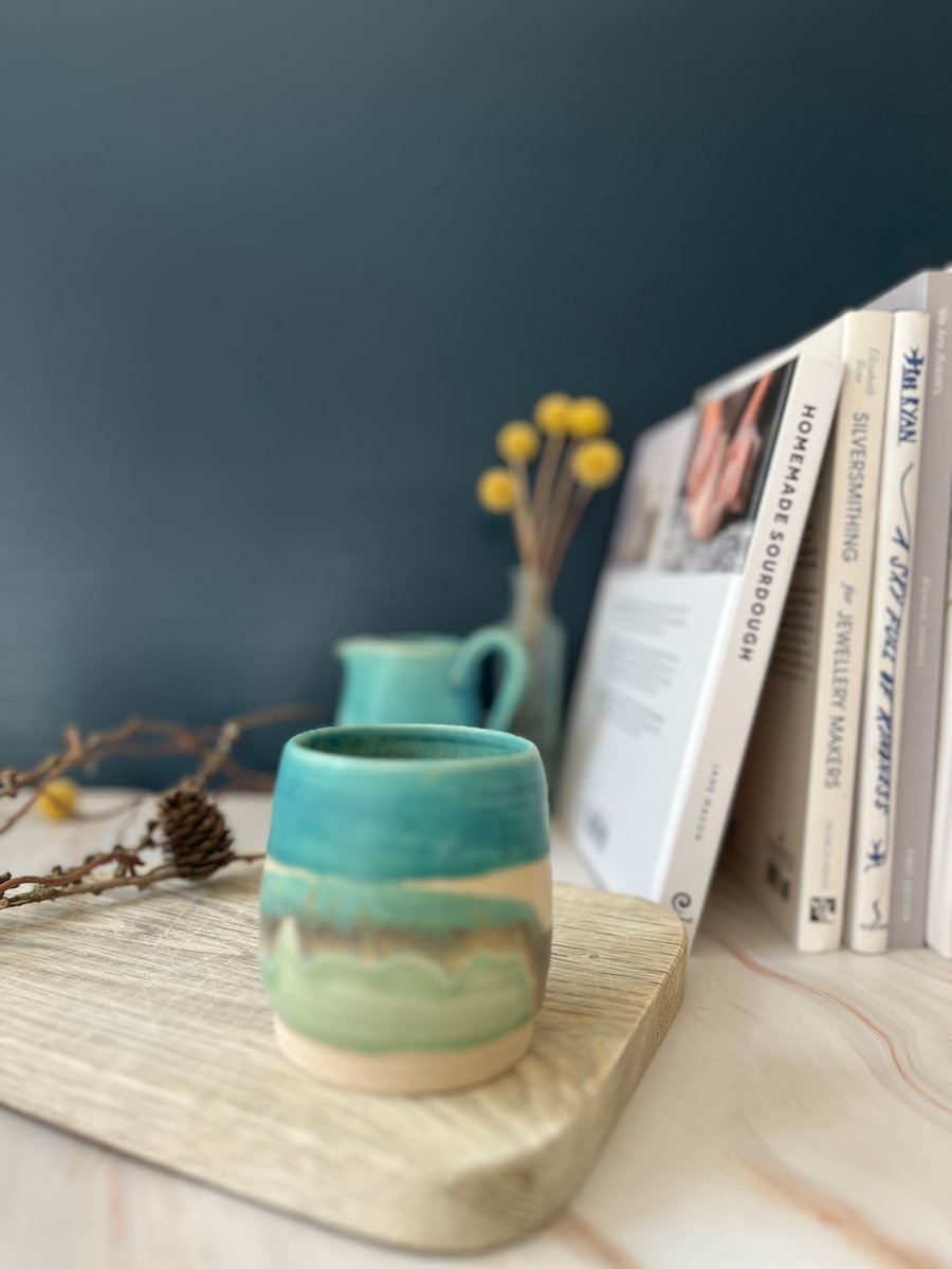 A Ceramic handmade Japanese style cup - 15 Skyline - Summer Studio Sale 