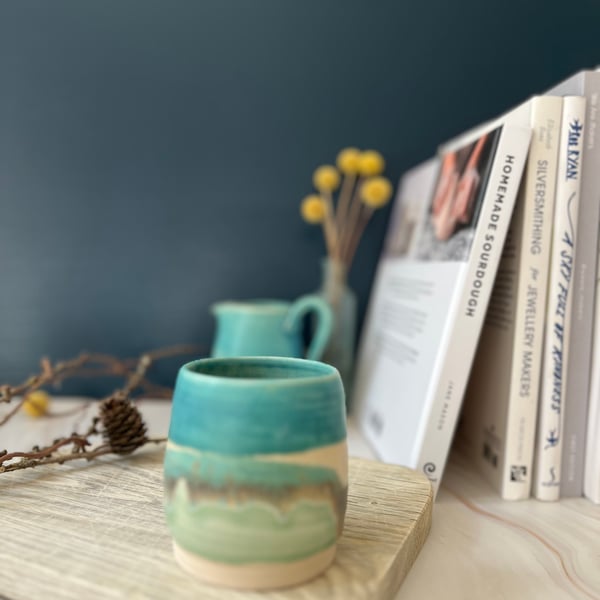 A Ceramic handmade Japanese style cup - 15 Skyline - Summer Studio Sale 