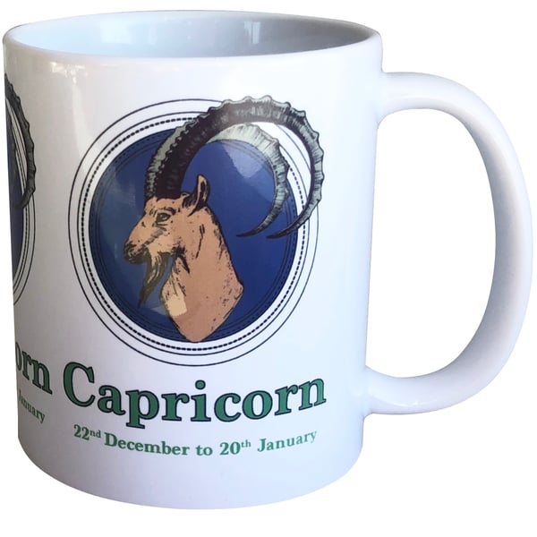 Capricorn - 11oz Ceramic Mug - The Goat (22nd December - 20th January) 