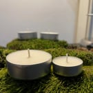 XXL Soy Wax Tealights  Unscented Maxi Natural Candles  Long Burn Wedding Decor