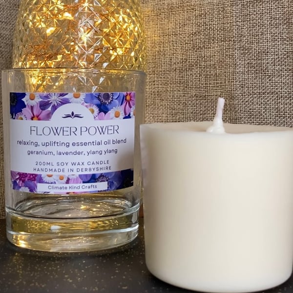 Candle refill soy wax with essential oils Folksy