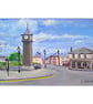 Clock Tower St. Just, Cornwall, Small Acrylic Painting on Yupo paper Mounted
