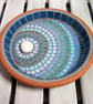 Moonlight Ripple Mosaic Garden Bird Bath - Image 1