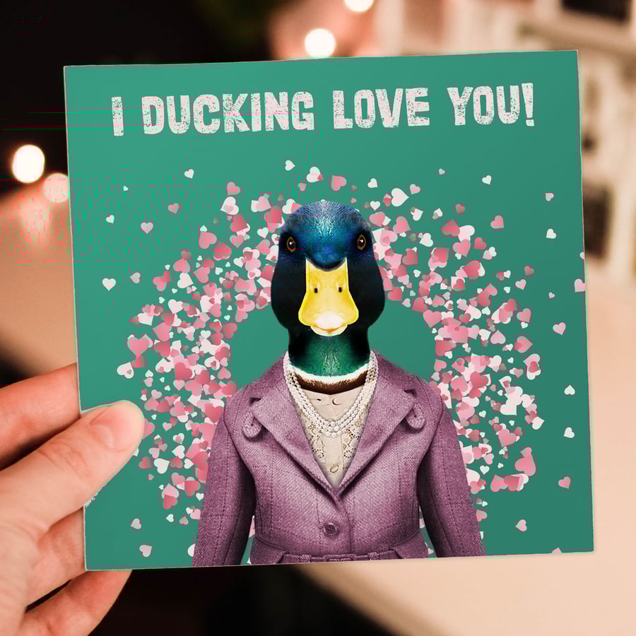 Ducking love you anniversary card - Animalyser