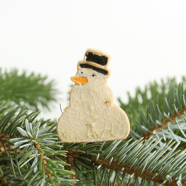 Simon the Snowman Ceramic Plant Hugger Decoration