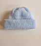 Baby Blue Knitted Wool Beanie Hat 6-12 Months