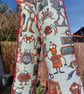 Fabric boot tree in rusty robot cotton print - Image 1