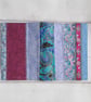 SOLD - A6 Reusable Patchwork Notebook Cover - Blues, Pinks & Purples - Image 3