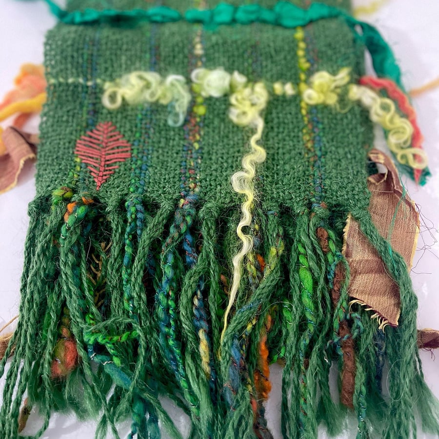 Forest Alpaca Hand Woven Table Runner or Scarf