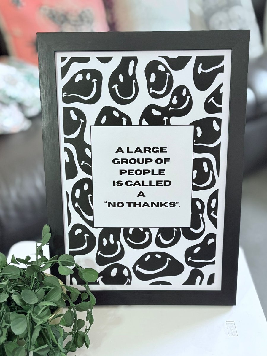 A4 Framed Funny Quote