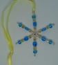 Turquoise Millefiori Snowflake - Image 3